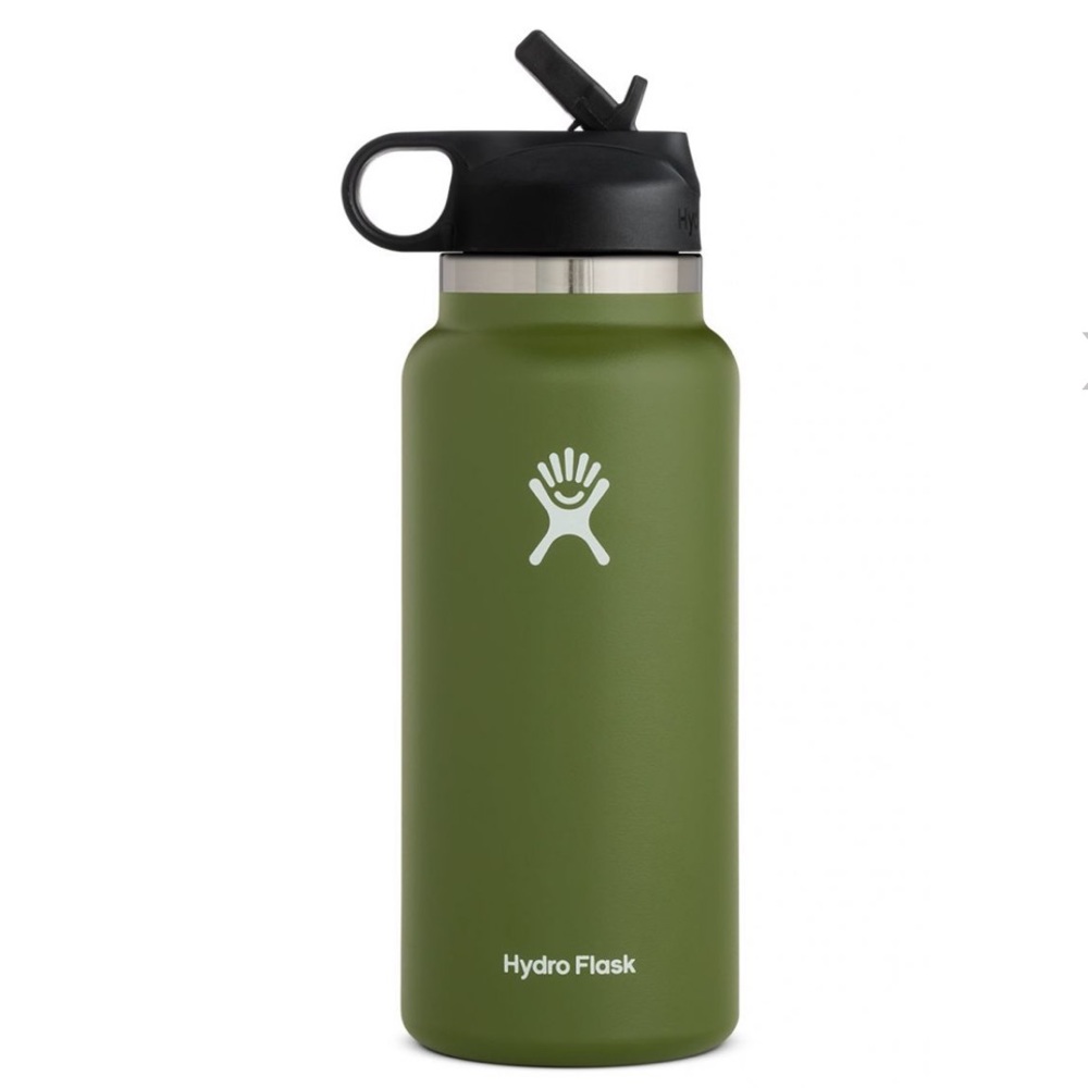 32 oz wide-mouth hydro flash w/straw (olive)